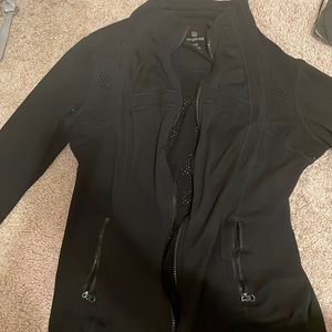 Athletic zip up with see through back